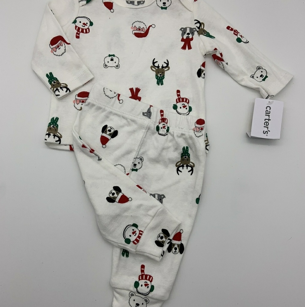 Carter's Baby Pijama Set Christmas White
